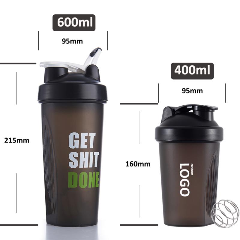 Custom logo 400ml 600ml Workout Gym Protein Shaker Bottle