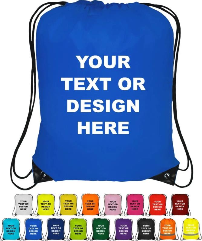 Drawstrings Bag with Customer Logo, Polyester Bag