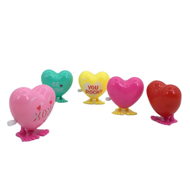 children Imitate lovely jump heart carton wind up love heart toys