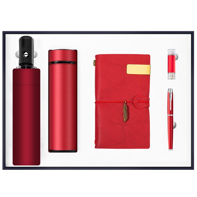 High end gift set corporate luxury gift promotion items notebook umbrella