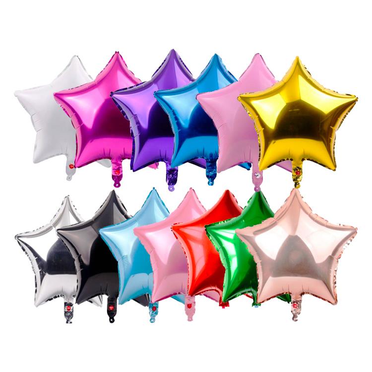 18inch solid color star helium mylar foil balloon for party decoration oem ballon factory