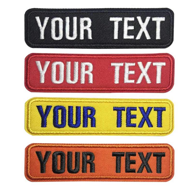 Customized Any Text Logo Cloths Iron on Woven Embroidered Patches