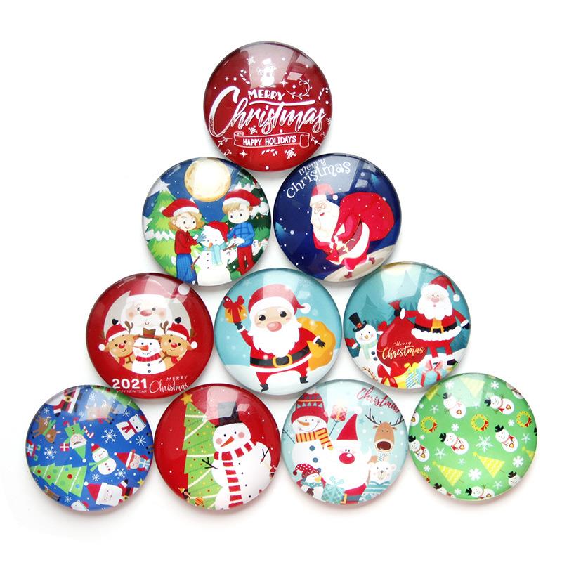 Maglory Custom Personality Crystal Glass Fridge Magnet Cute Decorative Christmas
