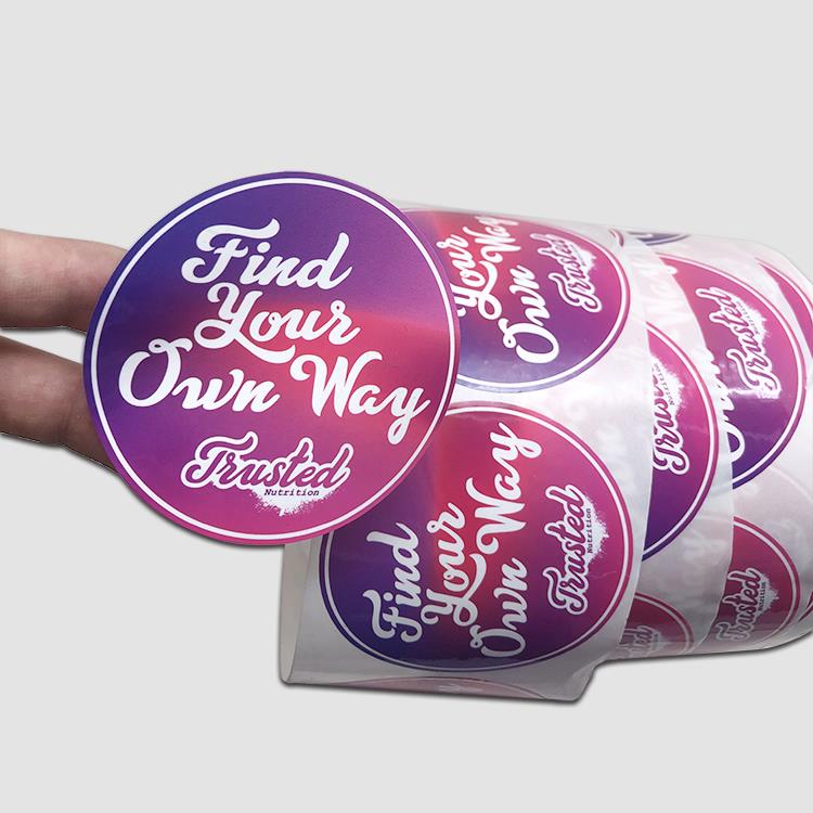 Roll Adhesive Packaging Printing Logo Label Custom Stickers