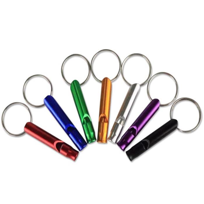 Promotional Gifts Aluminum Whistle Keychain with Custom Logo