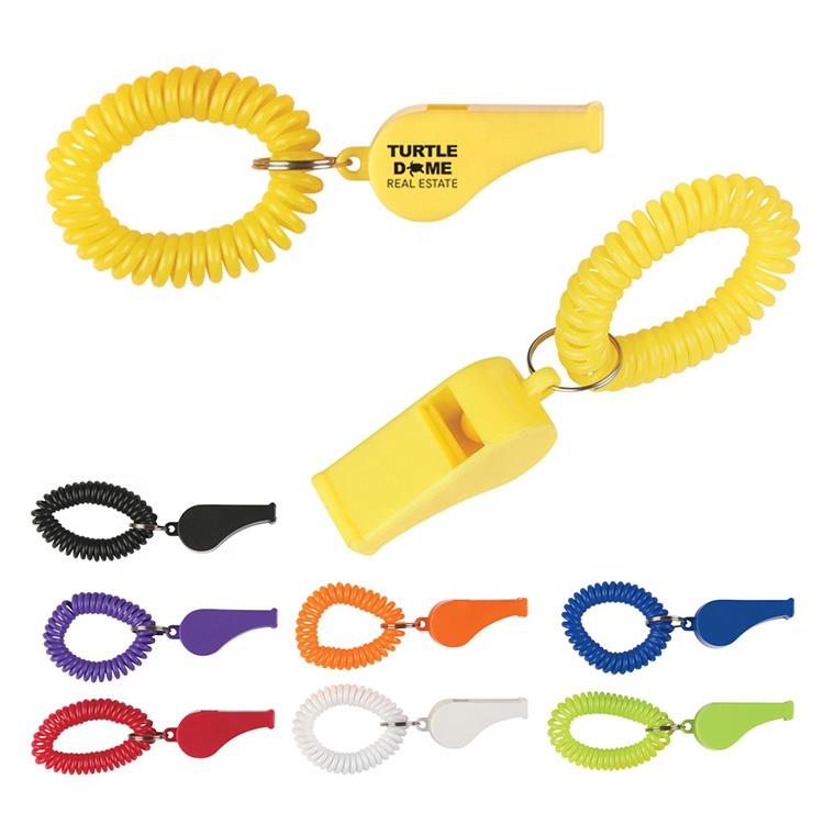 Wristband Whistle Keychain with Imprint for Promotional Gift