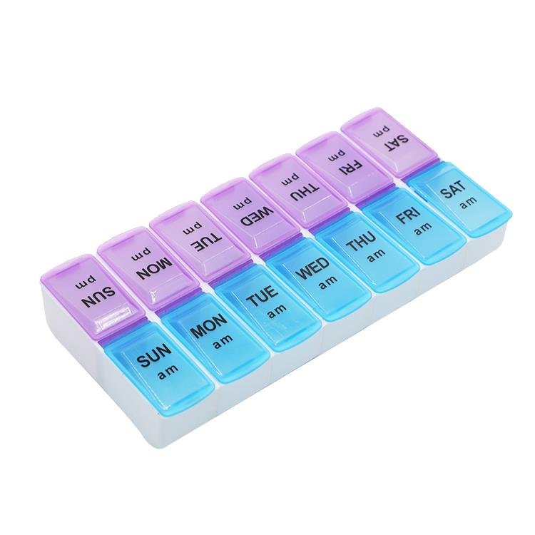 7 Day Pill Organizer medicine Large Daily Vitamin Storage Cases Box custom