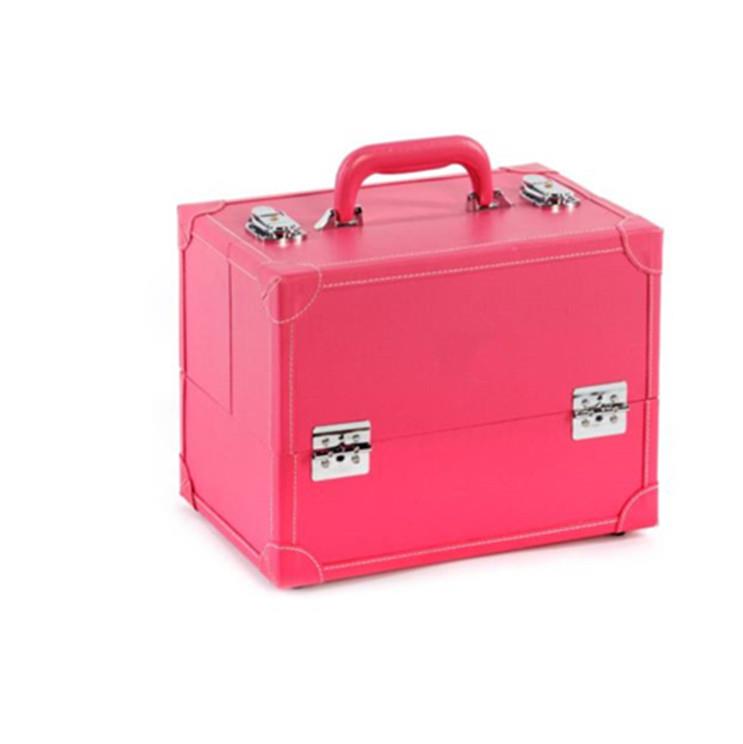 mpty leather professional trolley beauty cosmetic case for makeup powder