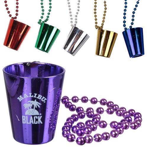 Mardi Gras Shot Glass Beads Necklace
