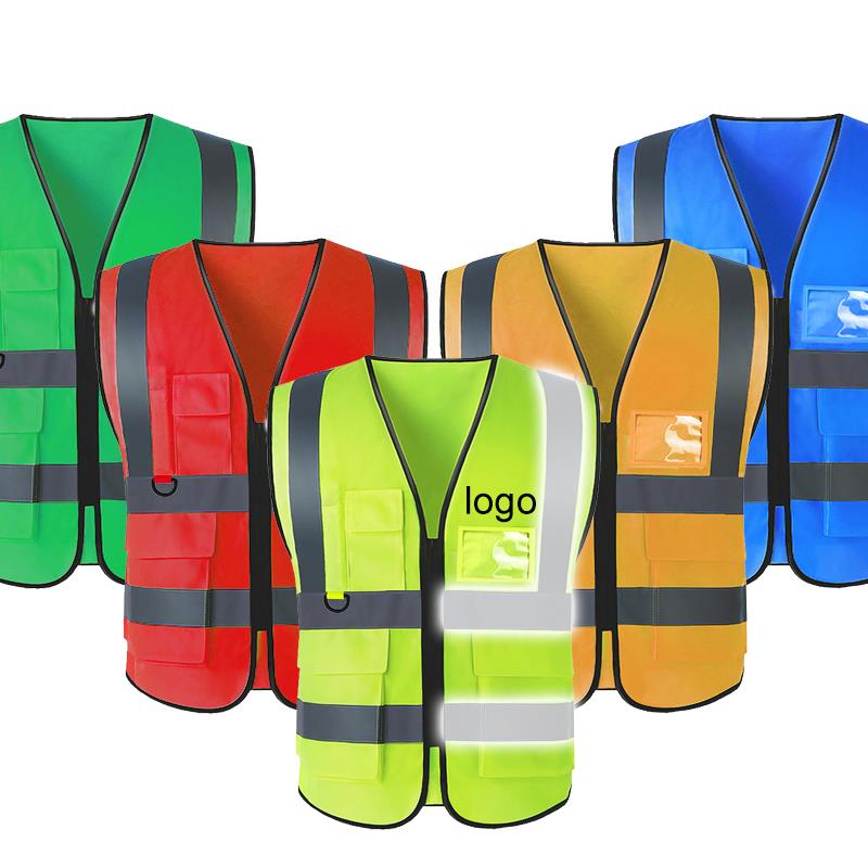 Customize Logo Mesh Construction Jackets Industrial Reflective Working Safety Vest