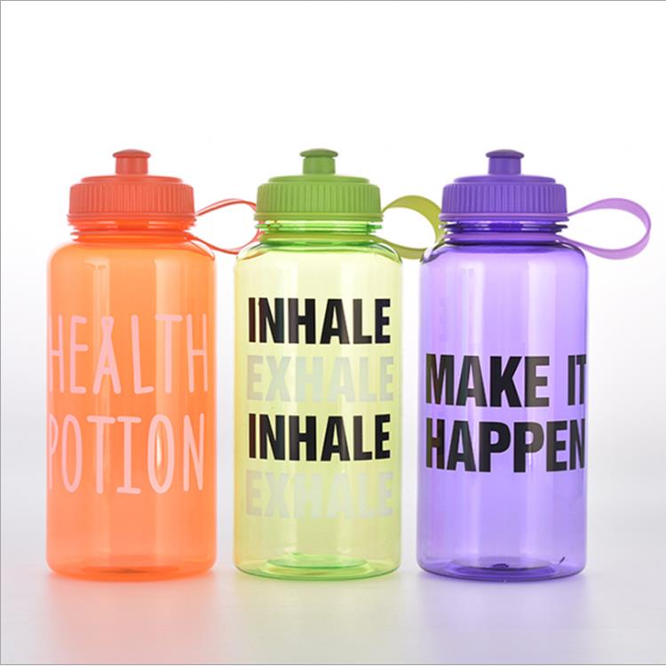 sports water cup transparent plastic water bottle