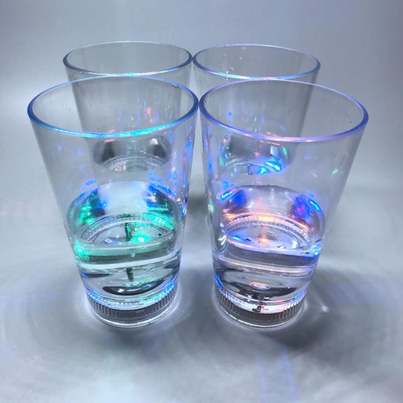 Party gift cheap OEM price colorful flashing plastic glass 340ml 12oz LED cup