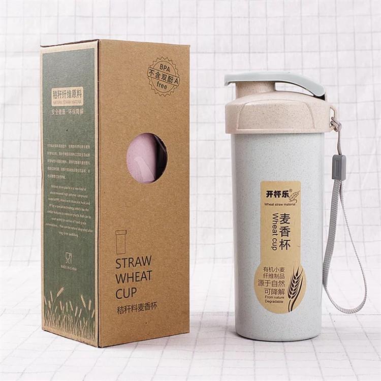 Customized Wheat Fiber Eco Water Bottle Shaker