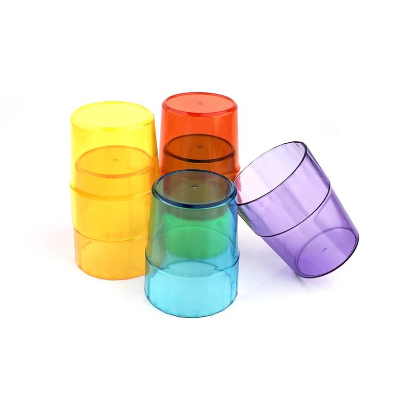 Reusable Rainbow Color Plastic Drinking Mug Beer Wine Cup Can 220ML