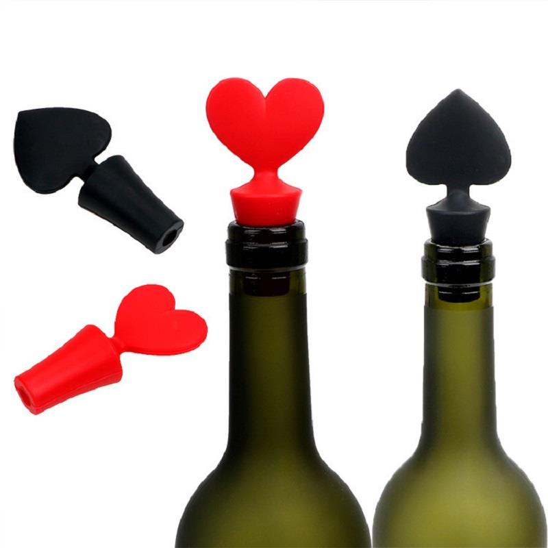 Poker Fresh-keeping Gel Cork Silicone Bottle Stopper Bottles Cap Wine Pourer Stopper