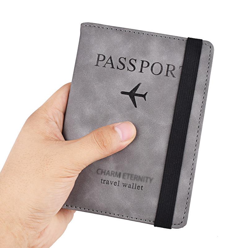 Amazon RFID Pu leather ID Card Holder Overseas Travel Wallet Passport Holder Organizer