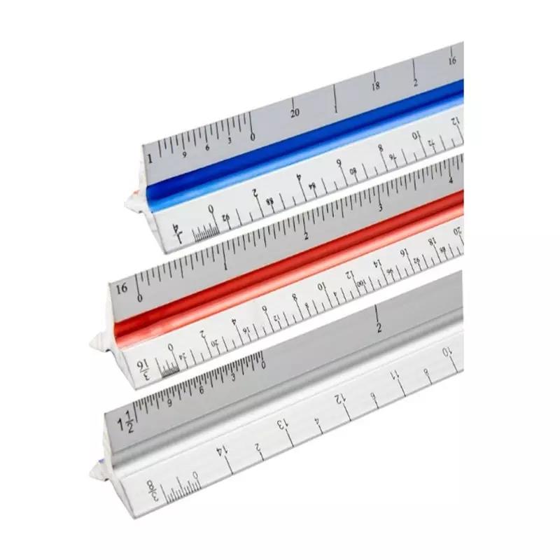 customized metal triangular architect scale ruler aluminum