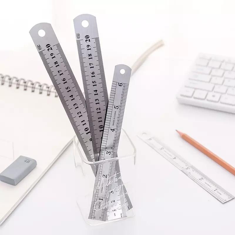 High quality 12 Inch 30cm aluminum stainless steel ruler for office or school