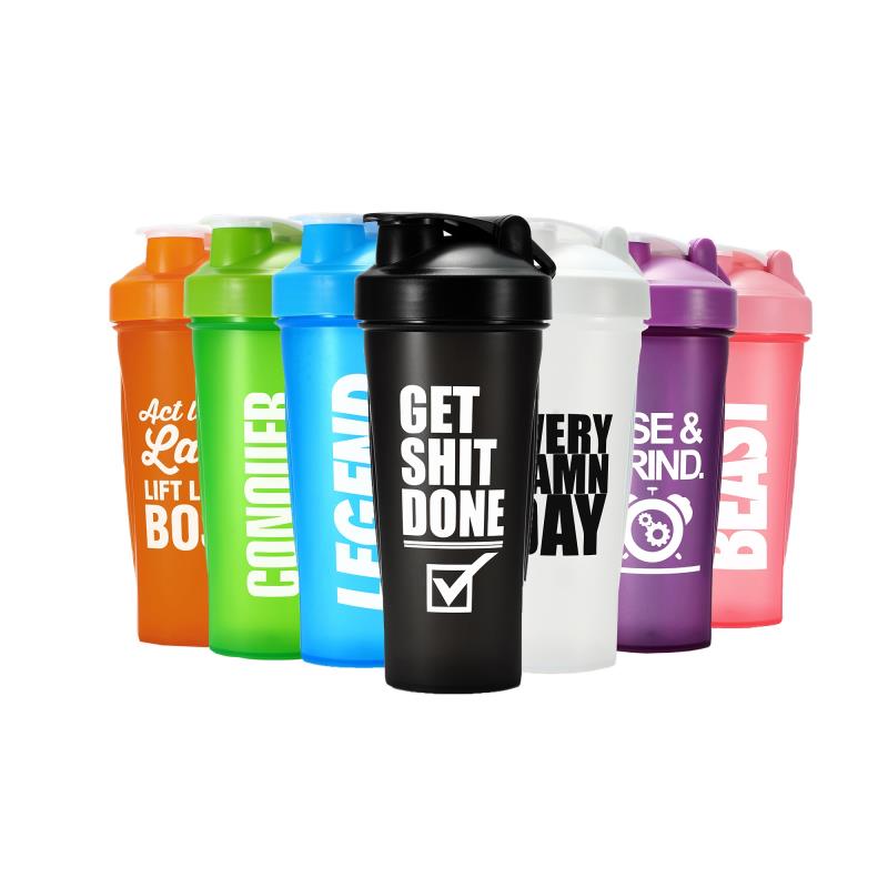 sport fitness gym plastic protein shaker bottles with fast shipment