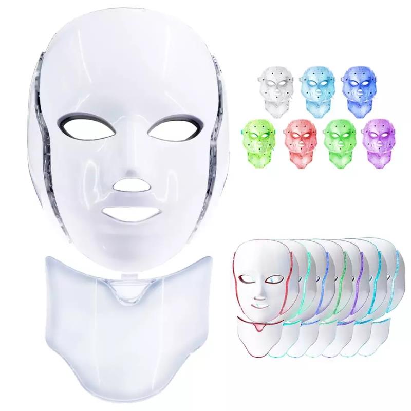 7 Colors Led Face Mask Light Photon Therapy Beauty Led Facial Masks Whitening Skin Care Firming Skin Anti Aging Kit Led Mask