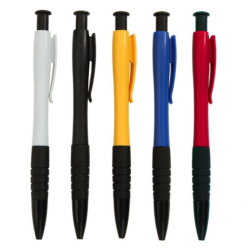 Promotional Pens BallpointSimple Colorful 0.7mm Silk Printing Plastic Body With Custom Logo Ballpoint Pen