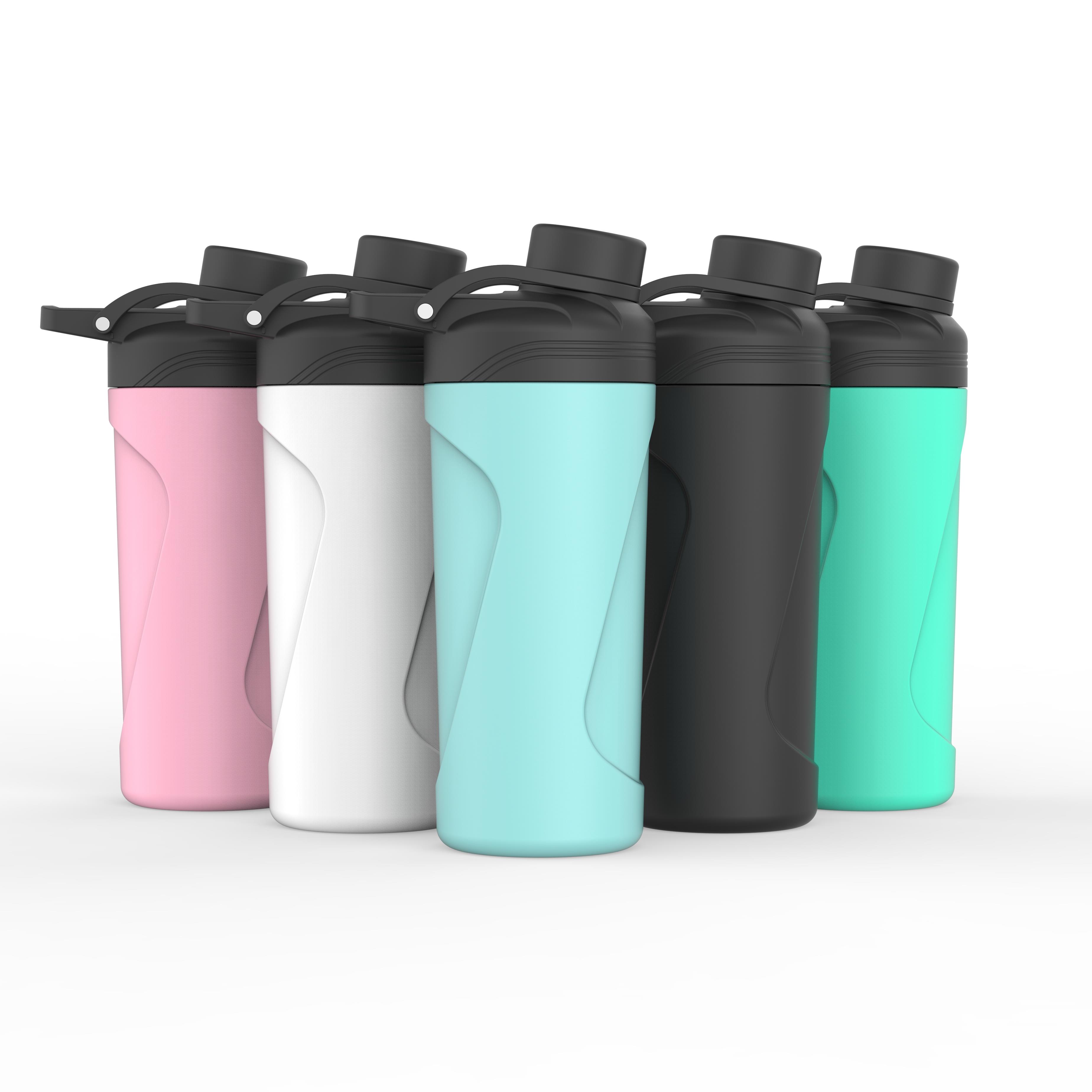 New Design double wall insulated stainless steel gym shaker bottle