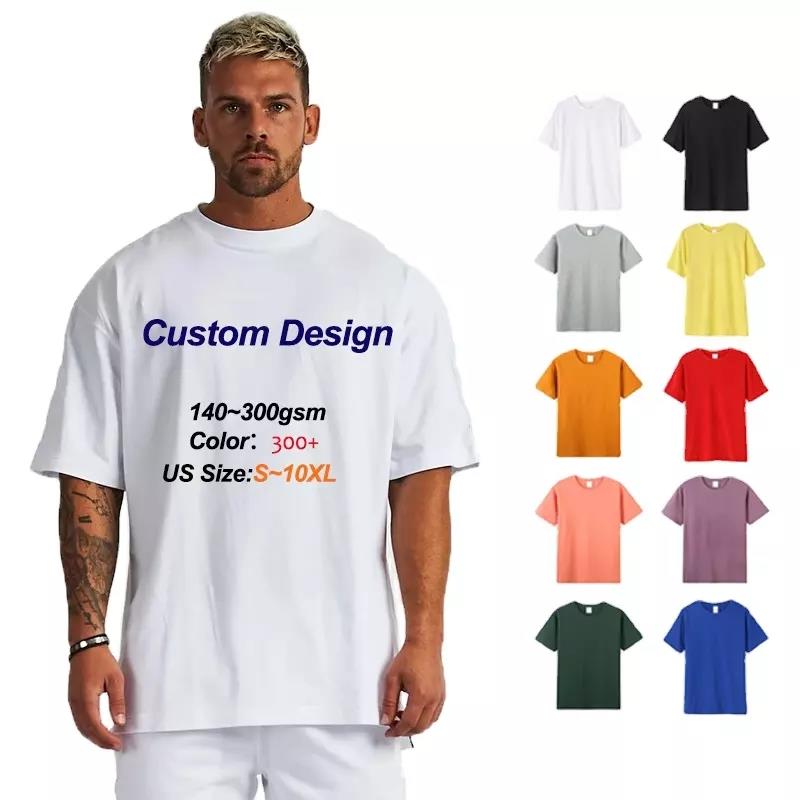 Plus Size First Class Quality Cotton Custom Logo Men Printing Custom T Shirt Printing Plain Oversized t shir