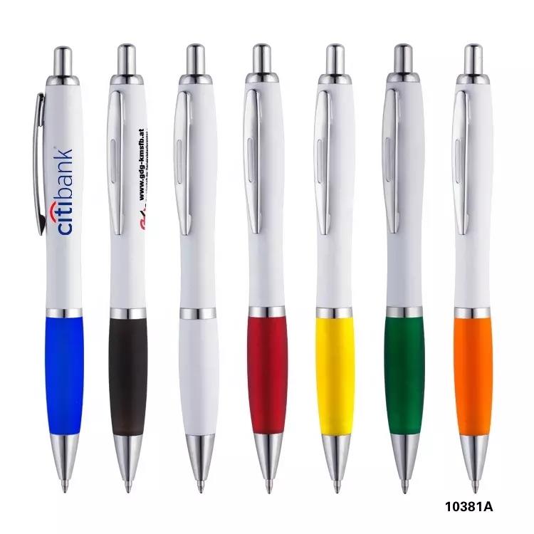 Factory Direct Wholesale no MOQ Promotion Giveaways Plastic Ballpoint Ink Pen with Custom Logo