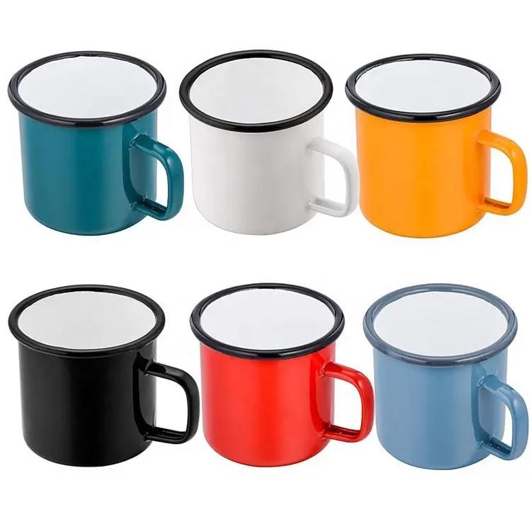 Personalized Gift Use Enamel Mug Custom Blank Sublimation Enamel Cups Camping Coffee Mug Milk Cup