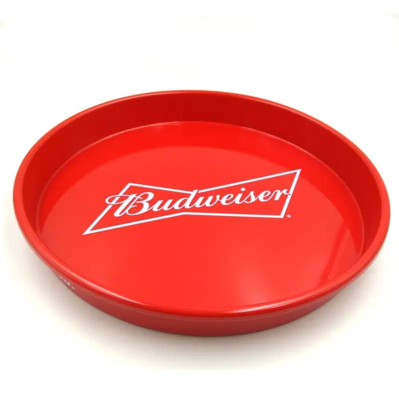 Budweiser round beer serving tray custom logo branding