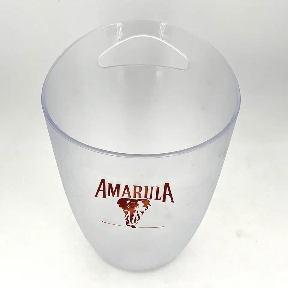 Marketing Premium Beer Brand With Custom Logo Acrylic Clear Ice Bucket
