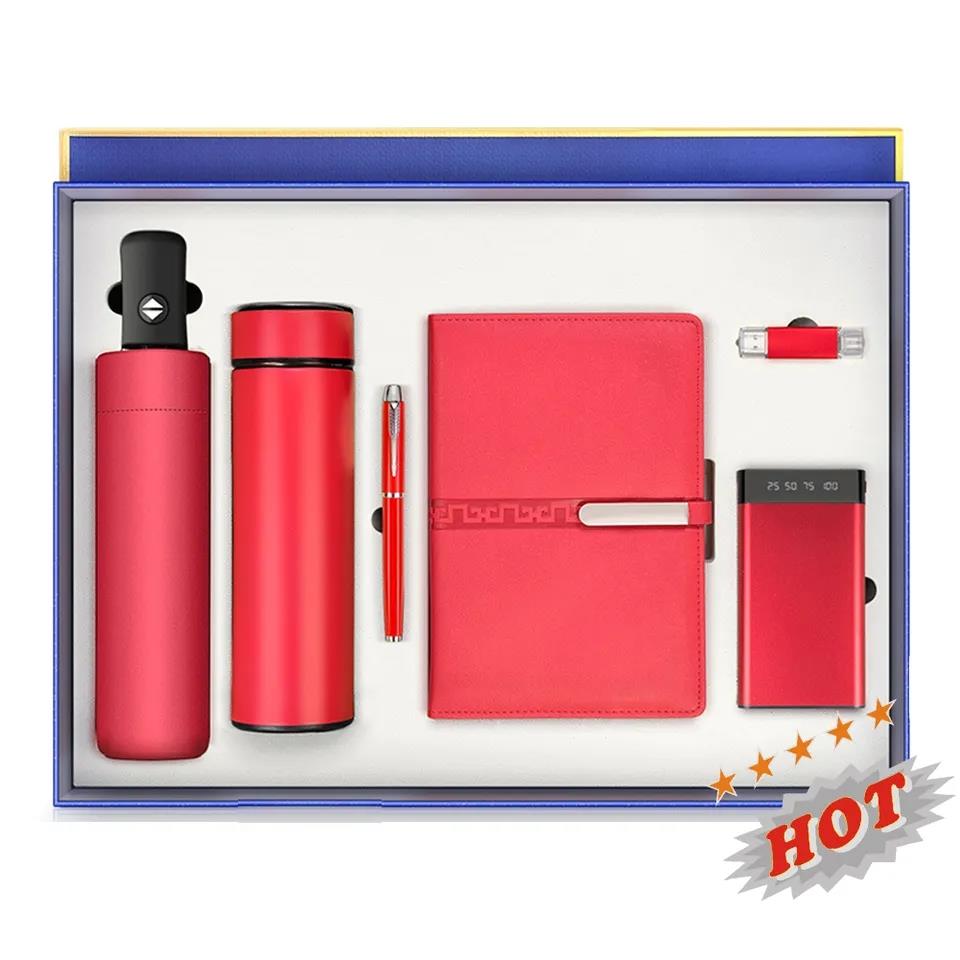 Luxury Notebook Corporate Gift, Set With Led Thermos Flask Business Notebook Gift Sets With Custom Logo