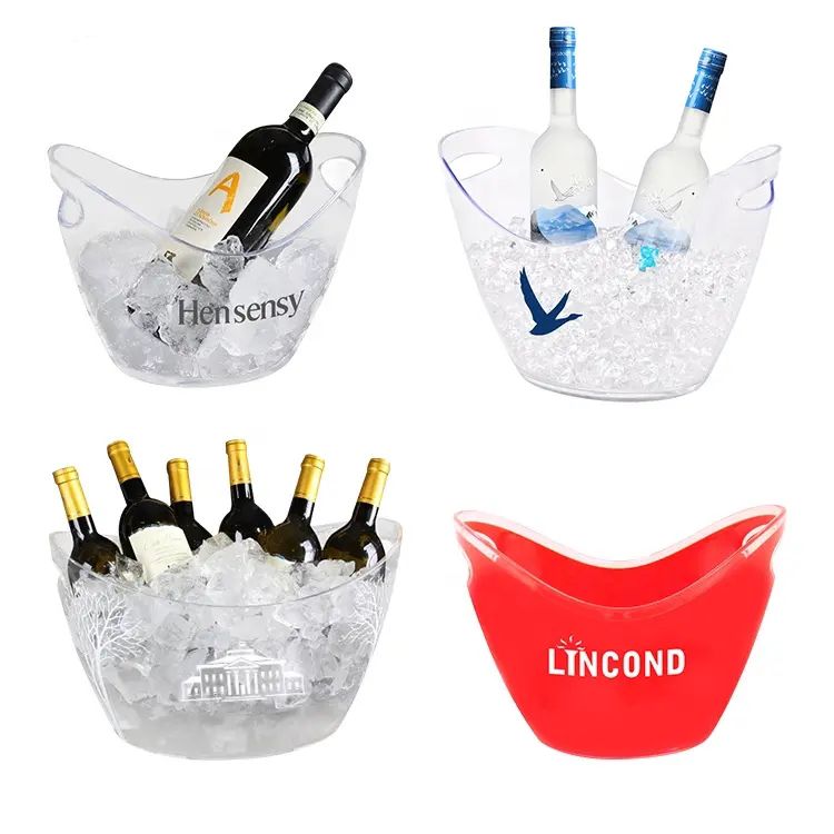 3L/8L /12L promotional Cheap big Plastic beer Ice Bucket wholesale beer big Ice Bucket plastic for bar party