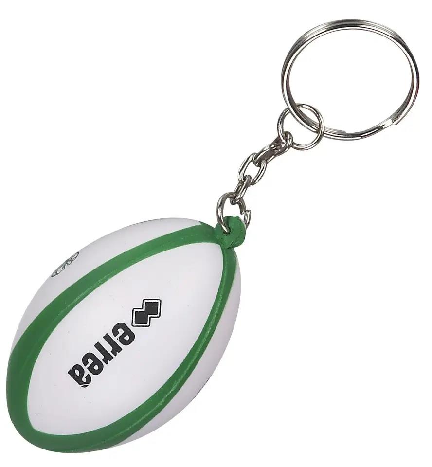 Custom Pu Printed Logo Anti Stress Toy Ball Realistic Mini Rugby Reliever Keyring Toys Balls for Promotion