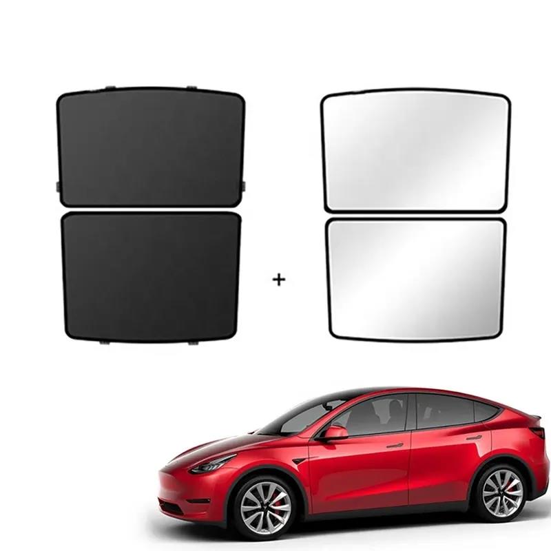2022 Car Window Sunshade For Tesla Model Y 2021 Accessories Interior Auto Glass Roof Sunshade Curtain
