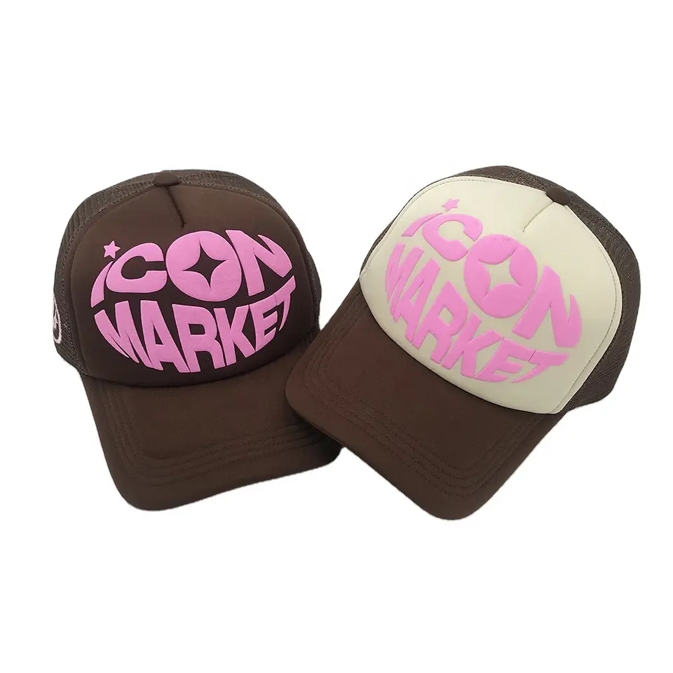 Professional Custom Colorful Mesh Puff Print Trucker Hat