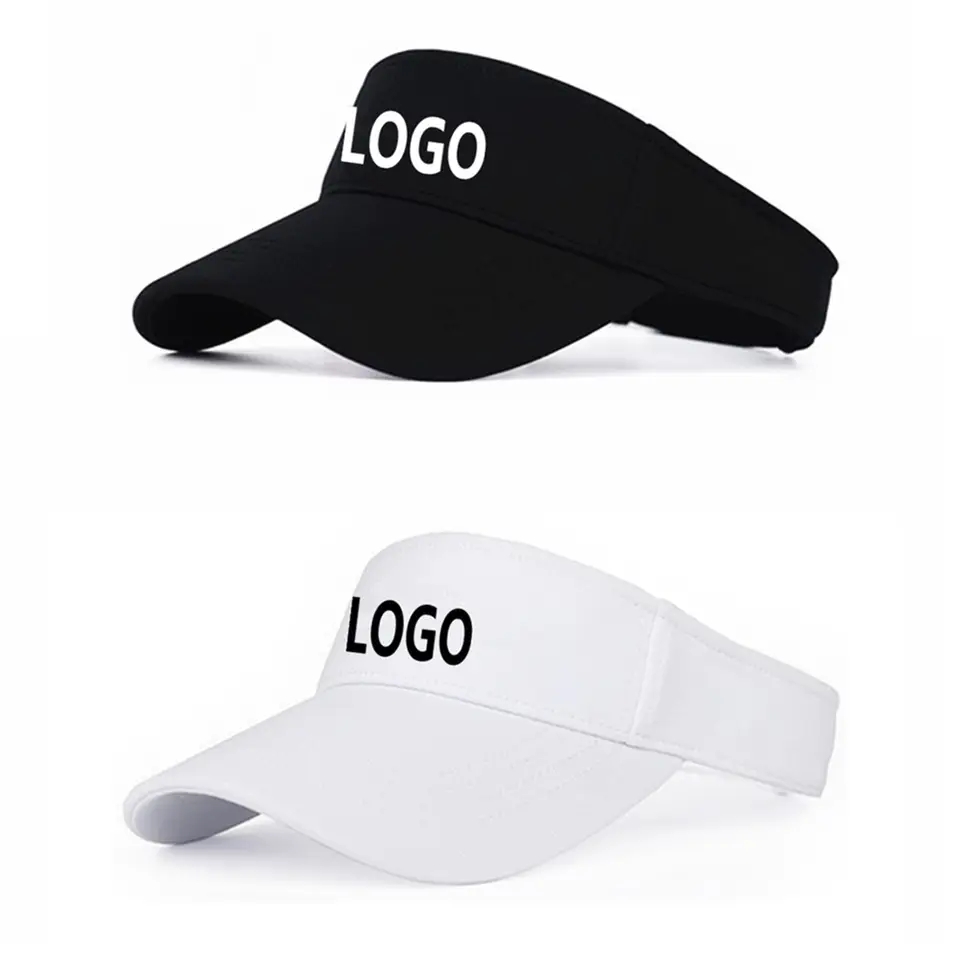 Hot Sell Custom Embroidery Logo Tennis Sport Visor Caps Golf Hats