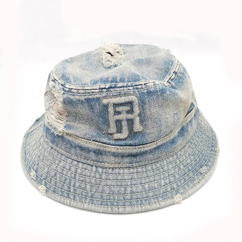 Vintage washes Denim bucket cap hip hop sun hats