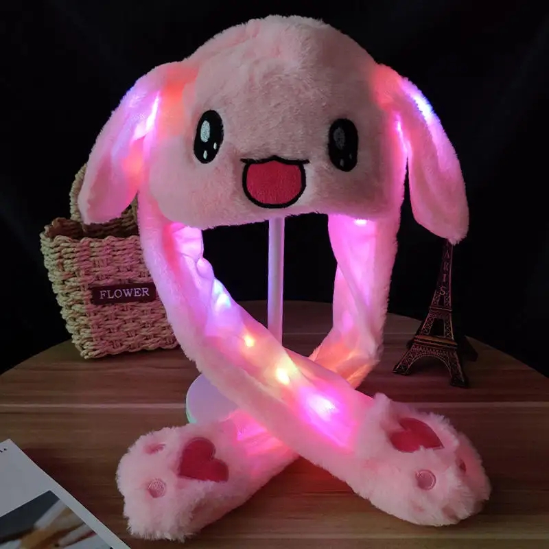 Led Light Glowing Moving Ear Hat
