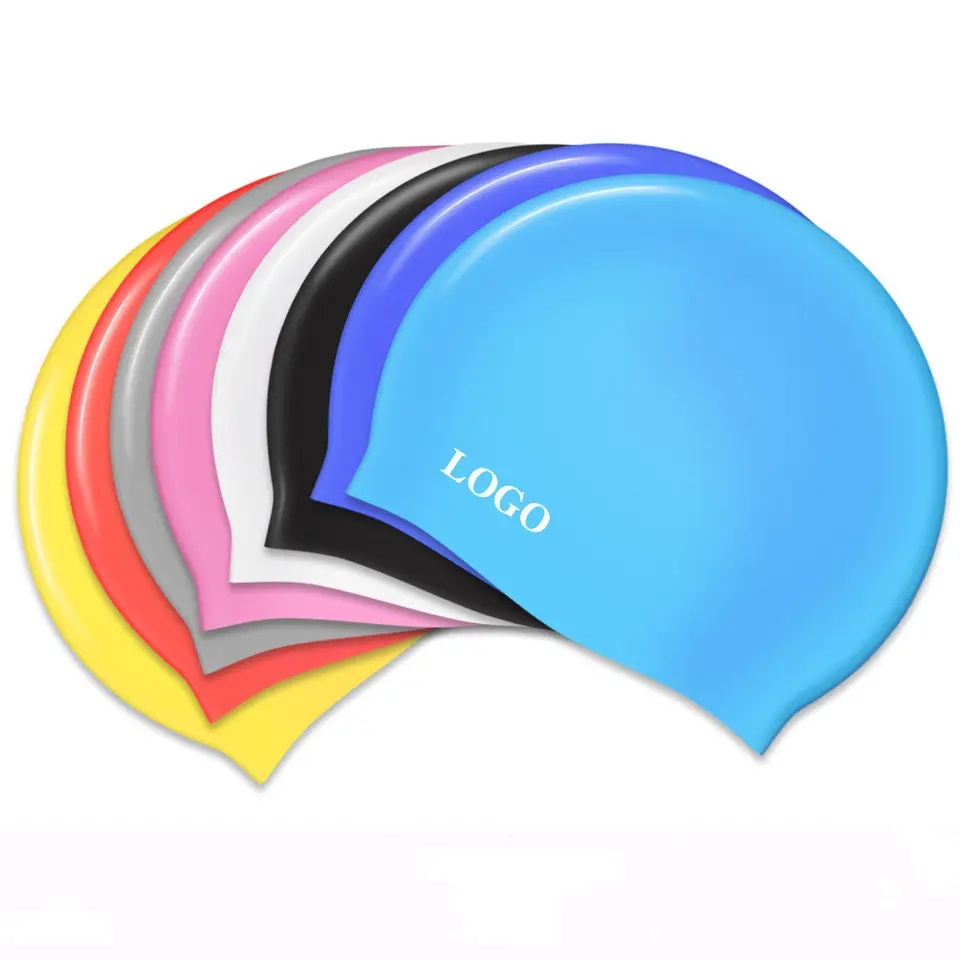 Customizable LOGO Unisex Adult Silicone Swim Cap