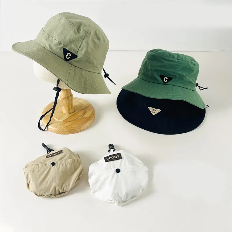Breathable bucket hat with string