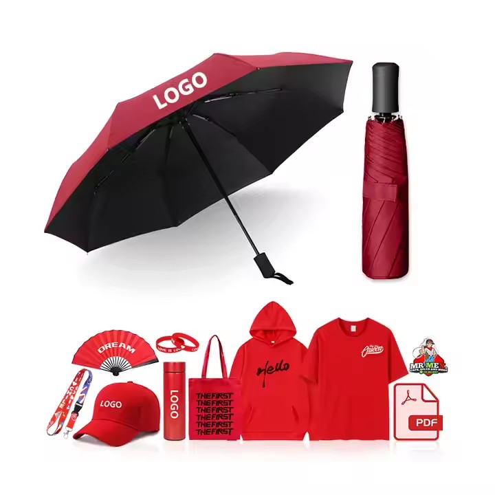 Wholesale Gift 3 Fold Manual Control Sun Shade Umbrella With Logo Printing Custom Umbrella Paraguas