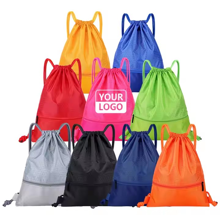 Wholesale Cheap Waterproof Drawstring Backpack Draw Gym String Bag for Outdoor Casual Drawstring Bags Backpack Custom